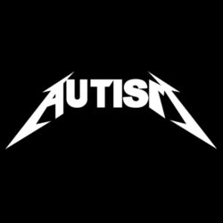 Autism Metallica Style - PR03 12cm x 4cm Rectangle Sew-On Patch Design