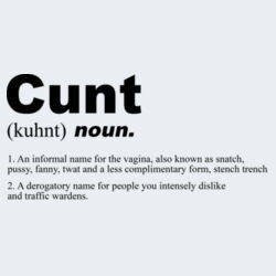 Cunt Noun - GD01 Softstyle Adult T-Shirt Design