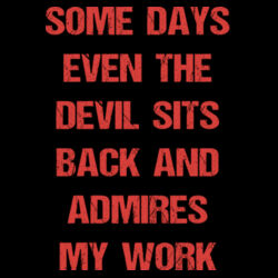 Devil  Admires My Work - GD12 Softstyle® Adult Tank Top Design
