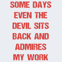 Devil  Admires My Work - GD01 Softstyle Adult T-Shirt Design