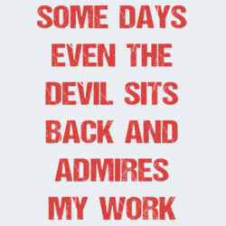 Devil  Admires My Work - GD77 Softstyle® Ladies' Tank Top Design