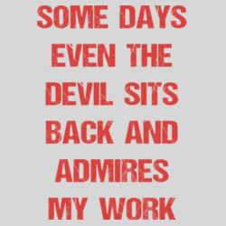 Devil Admires My Work - 16oz Frosted Glass Beer Stein Design