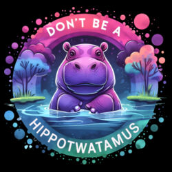 Don't Be A Hippotwatamus - GD72 Softstyle® Ladies' T-Shirt Design