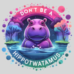 Don't Be A Hippotwatamus - 16oz Frosted Glass Beer Stein Design
