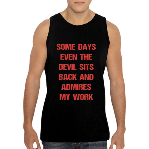 Devil  Admires My Work - GD12 Softstyle® Adult Tank Top Thumbnail