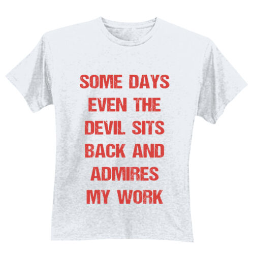 Devil  Admires My Work - GD01 Softstyle Adult T-Shirt Thumbnail
