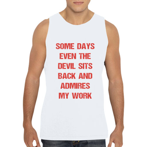 Devil  Admires My Work - GD12 Softstyle® Adult Tank Top Thumbnail
