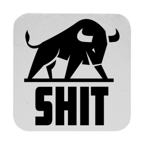 Bull Shit - 9cm Square Hardback Drinks Coaster Thumbnail