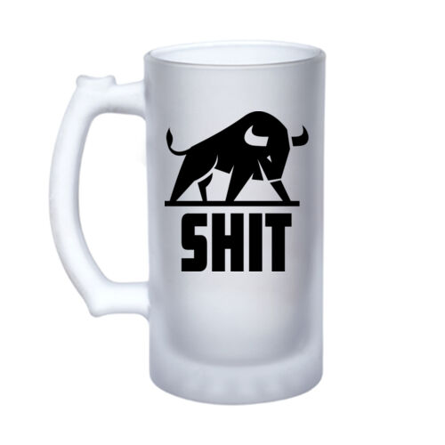 Bull Shit - 16oz Frosted Glass Beer Stein Thumbnail