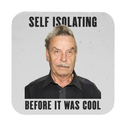 Self Isolating - 9cm Square Hardback Drinks Coaster Thumbnail