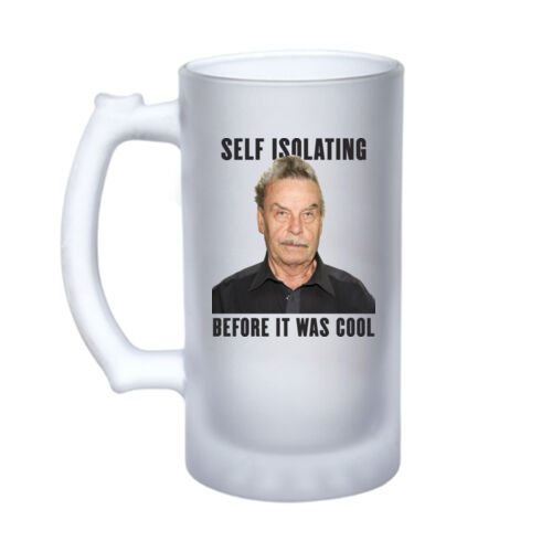 Self Isolating - 16oz Frosted Glass Beer Stein Thumbnail