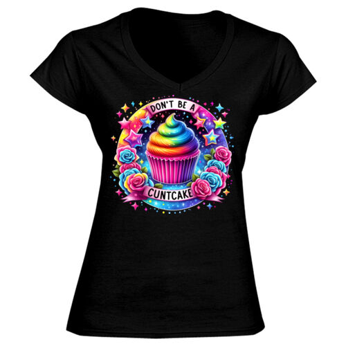 Don't Be A Cuntcake - GD78 Softstyle® Ladies' V-Neck T-Shirt Thumbnail