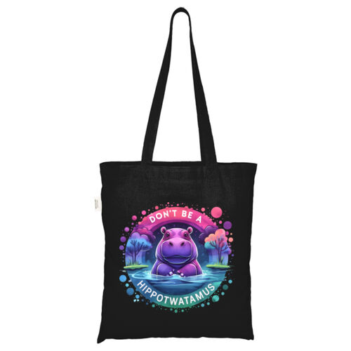 Don't Be A Hippotwatamus - ECO001 100% Recycled Cotton Tote Bag Thumbnail