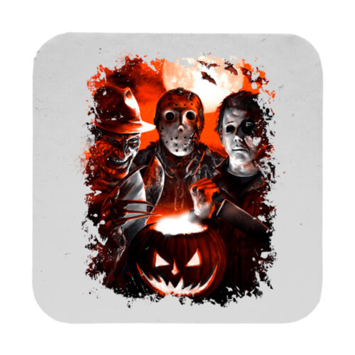 Freddie+Jason+Michael - 9cm Square Hardback Drinks Coaster Thumbnail