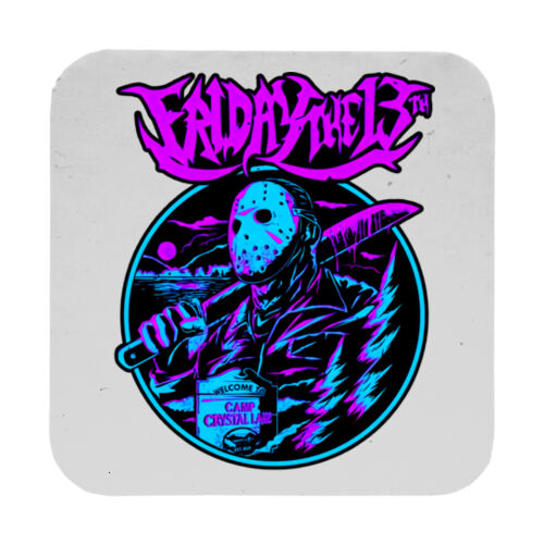 Friday 13th (Circle Logo) - 9cm Square Hardback Drinks Coaster Thumbnail