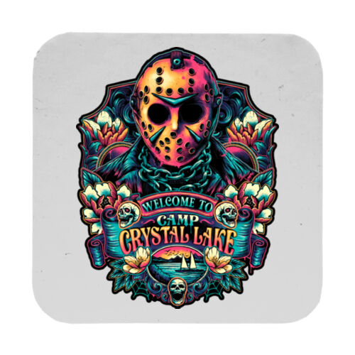 Friday 13th (Welcome To Camp Crystal Lake 2) - 9cm Square Hardback Drinks Coaster Thumbnail